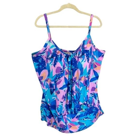 Swimsuits For All Wireless Tankini Top Size 26 NWT - Picture 1 of 13